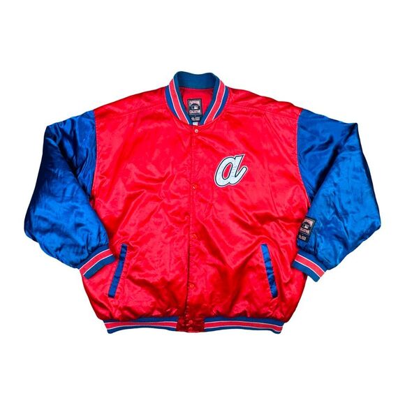 Vintage Cooperstown Collection / G-III MLB Atlanta Braves Satin Bomber Jacket